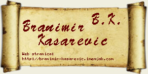 Branimir Kašarević vizit kartica